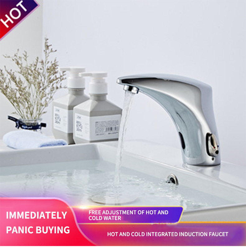 Intelligent sensor faucet, fully automatic washbasin faucet, single hot and cold bathroom washbasin, all-copper bathroom faucet pic 33