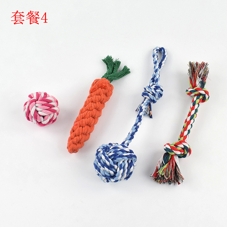 Factory direct sales of pet toy combination sets, Amazon pet rope toy sets, dog toys wholesale pic 7