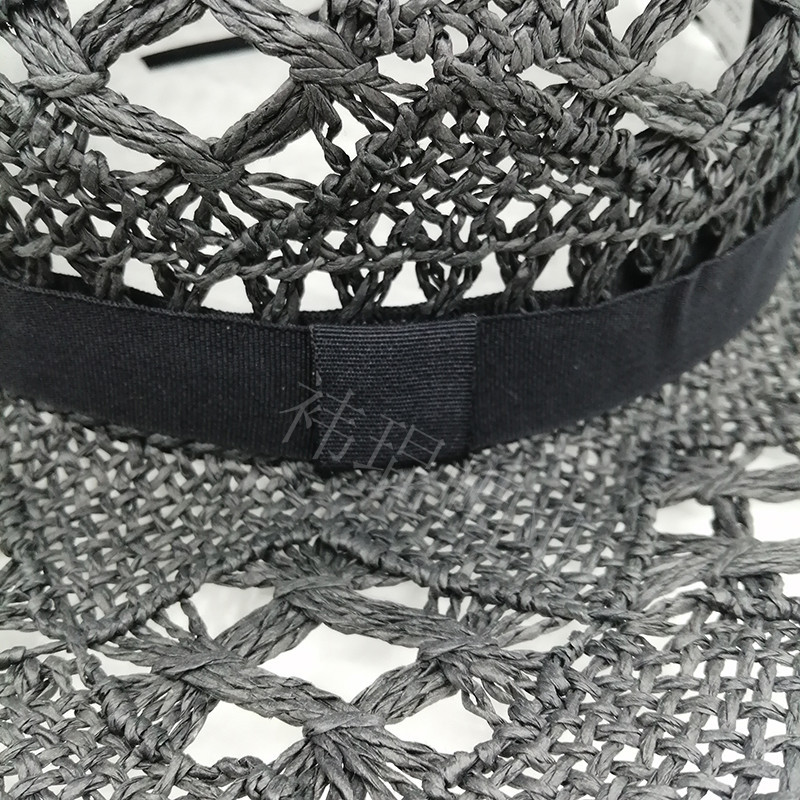 2023 New style denim hat for women, hollowed-out and foldable papyrus, Western denim hat, European and American cross-border trade straw hat pic 48