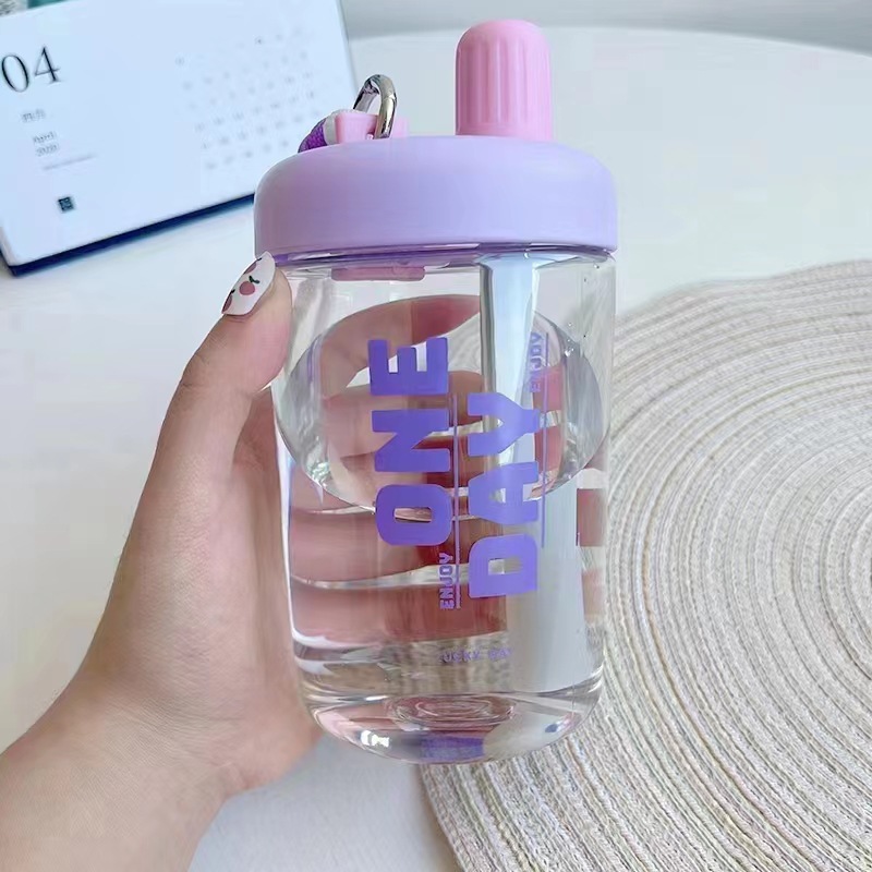 迷你顿顿杯儿童学生男女塑料杯便携户外大容量吸管杯高颜值随手杯详情1