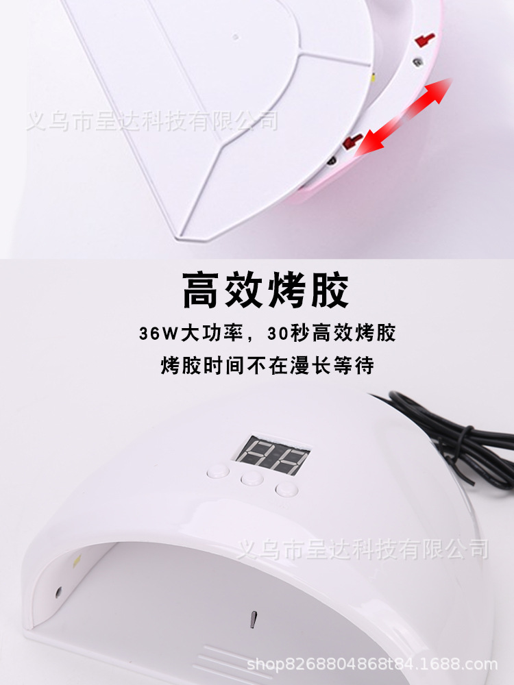36W smart light therapy machine, wearable nail, USB nail baking lamp, UV nail polish drying machine, LED light therapy lamp, nail art lamp pic 19
