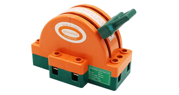 All-copper 2P63A bidirectional switching knife switch hk11 reverse and forward knife switch resin new type double-throw knife switch pic 12