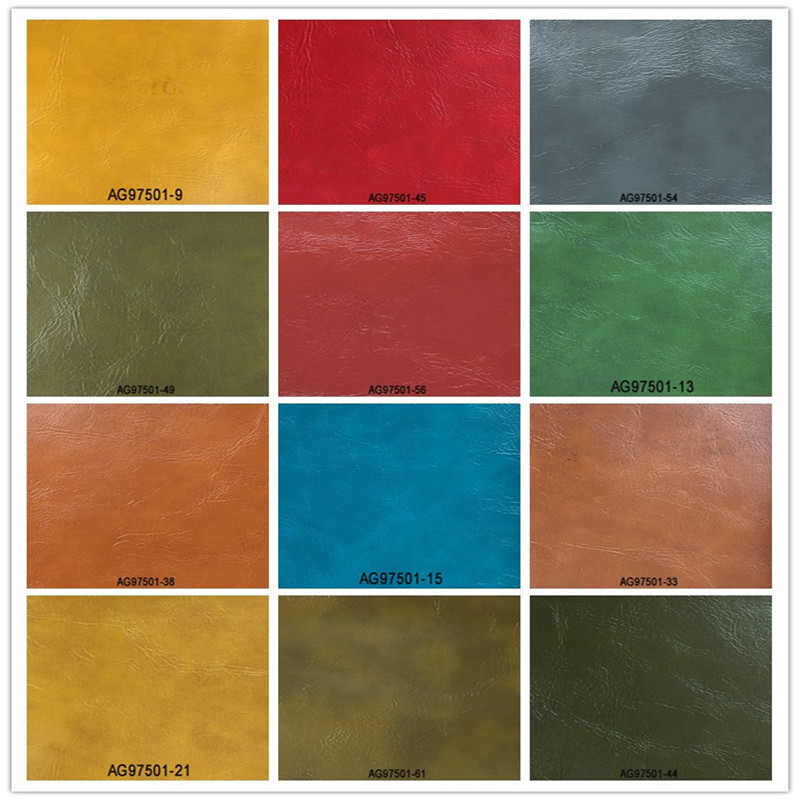 Oil-wax leather, PVC artificial leather, sofa, car seat, interior leather, soft and hard wrapping, engineering decorative leather fabric pic 3
