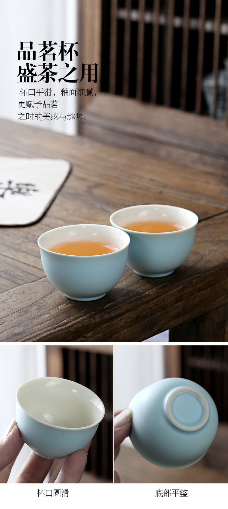Light luxury household simple color glaze Gongfu tea set, company event business gift, factory direct supply, logo printable pic 10