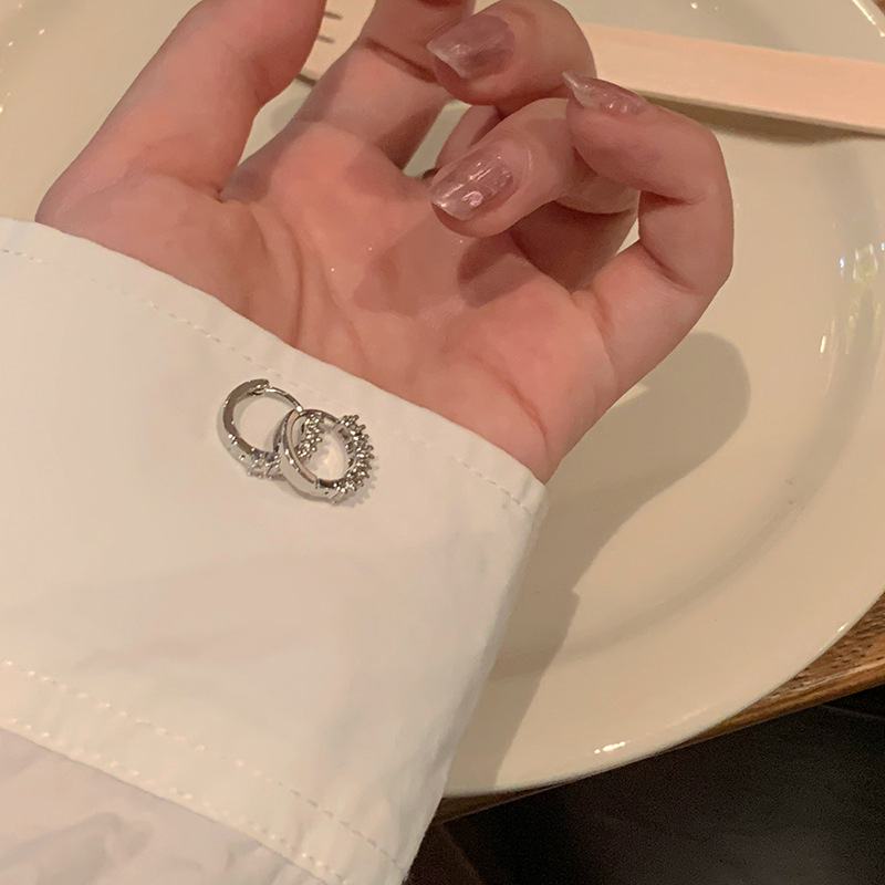 睡觉不用摘锆石耳圈女ins冷淡风高级感耳扣百搭小众设计耳环耳饰详情24