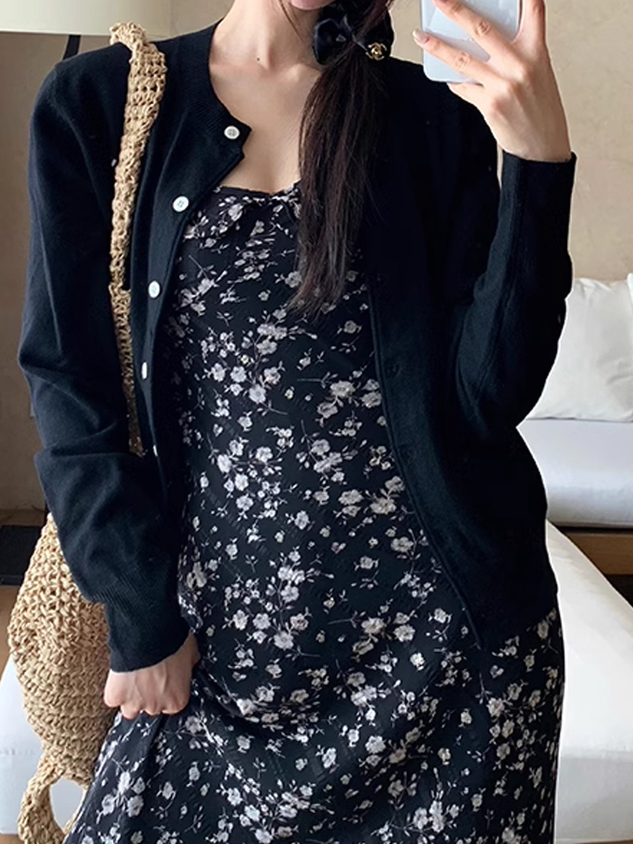 新款氛围感春天里 气质长款碎花吊带裙时尚法式春夏女装连衣裙女详情7