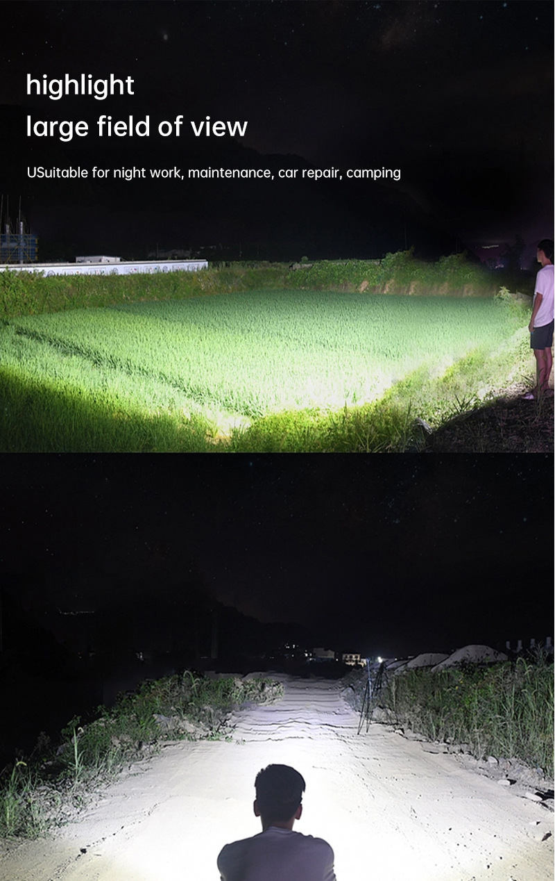 New high-brightness rechargeable LED lighting dual-light yellow and white solar floodlight emergency outdoor campsite hand-held lamp pic 17