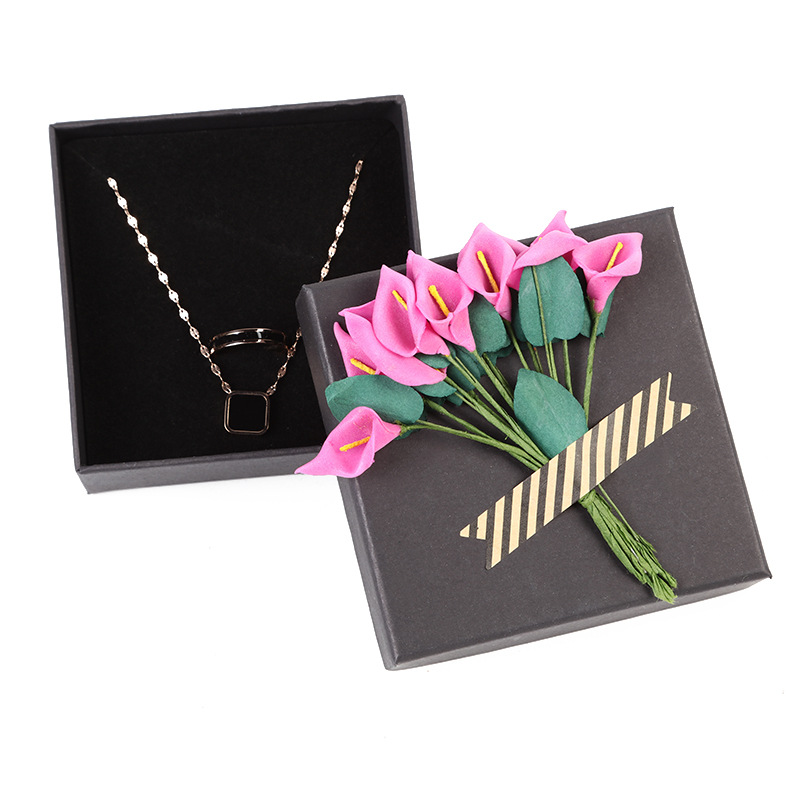 Factory direct sales of top and bottom cover kraft paper packaging boxes, stud earrings, necklaces, rings, bracelet boxes, jewelry boxes, wholesale and in stock pic 18