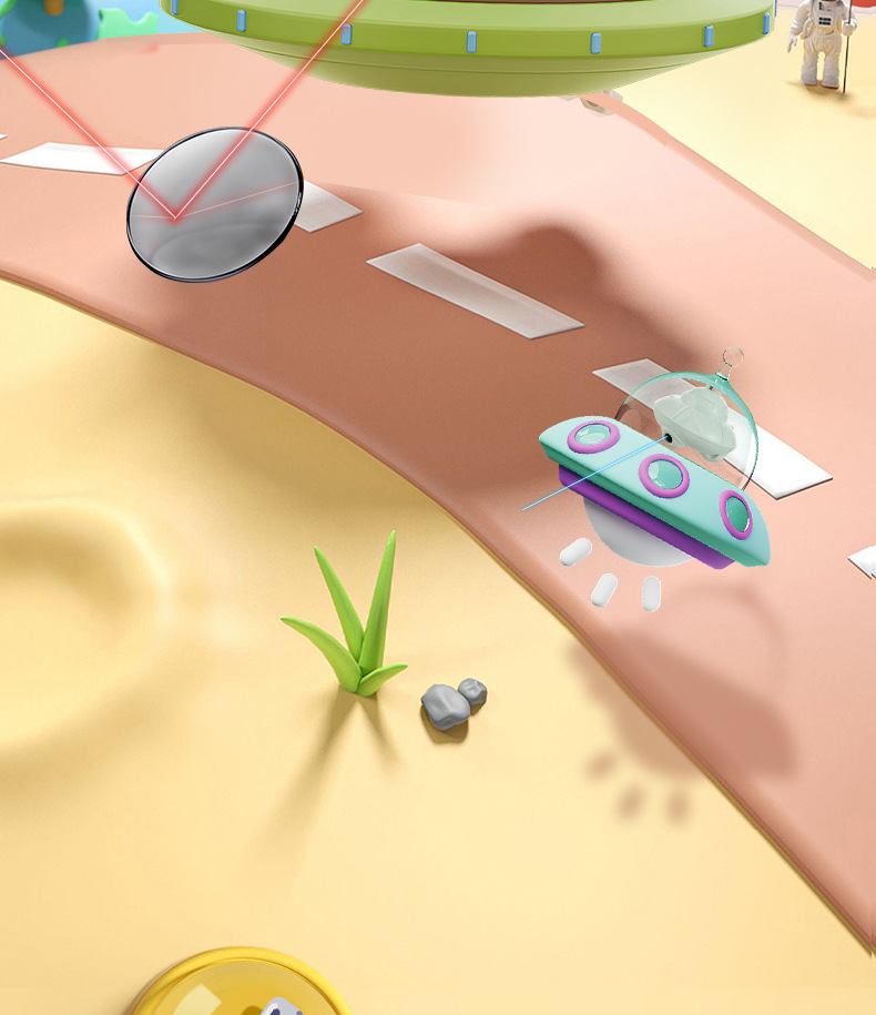 宠物猫猫玩具激光逗猫UFO飞船红外线充电自嗨项圈玩具猫跳台逗猫棒配件详情2