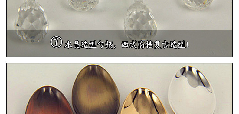 Factory direct supply of cute crystal-handled small spoons, coffee spoons/tea spoons (JY24), available in 4 colors pic 35