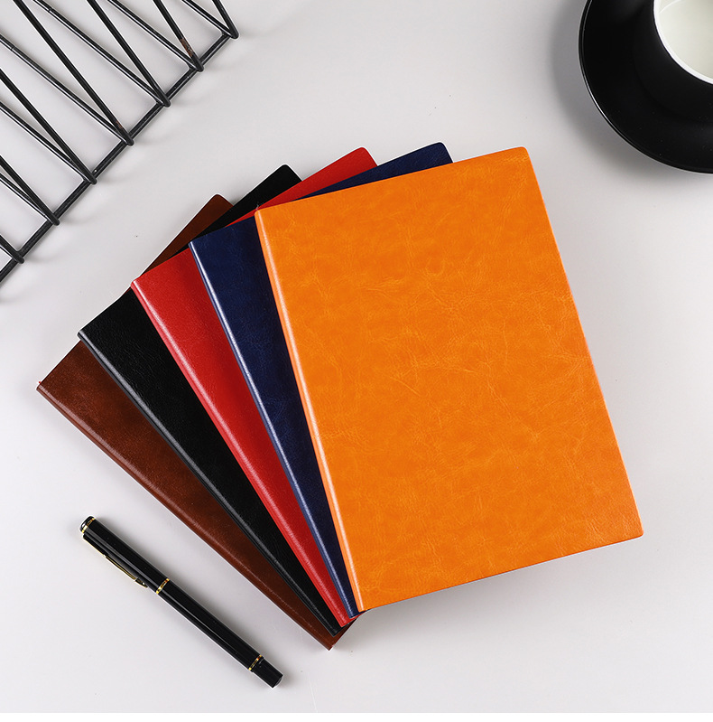 A5笔记本绑带本子商务记事本软皮学生文具日记本手账本批发印logo详情14