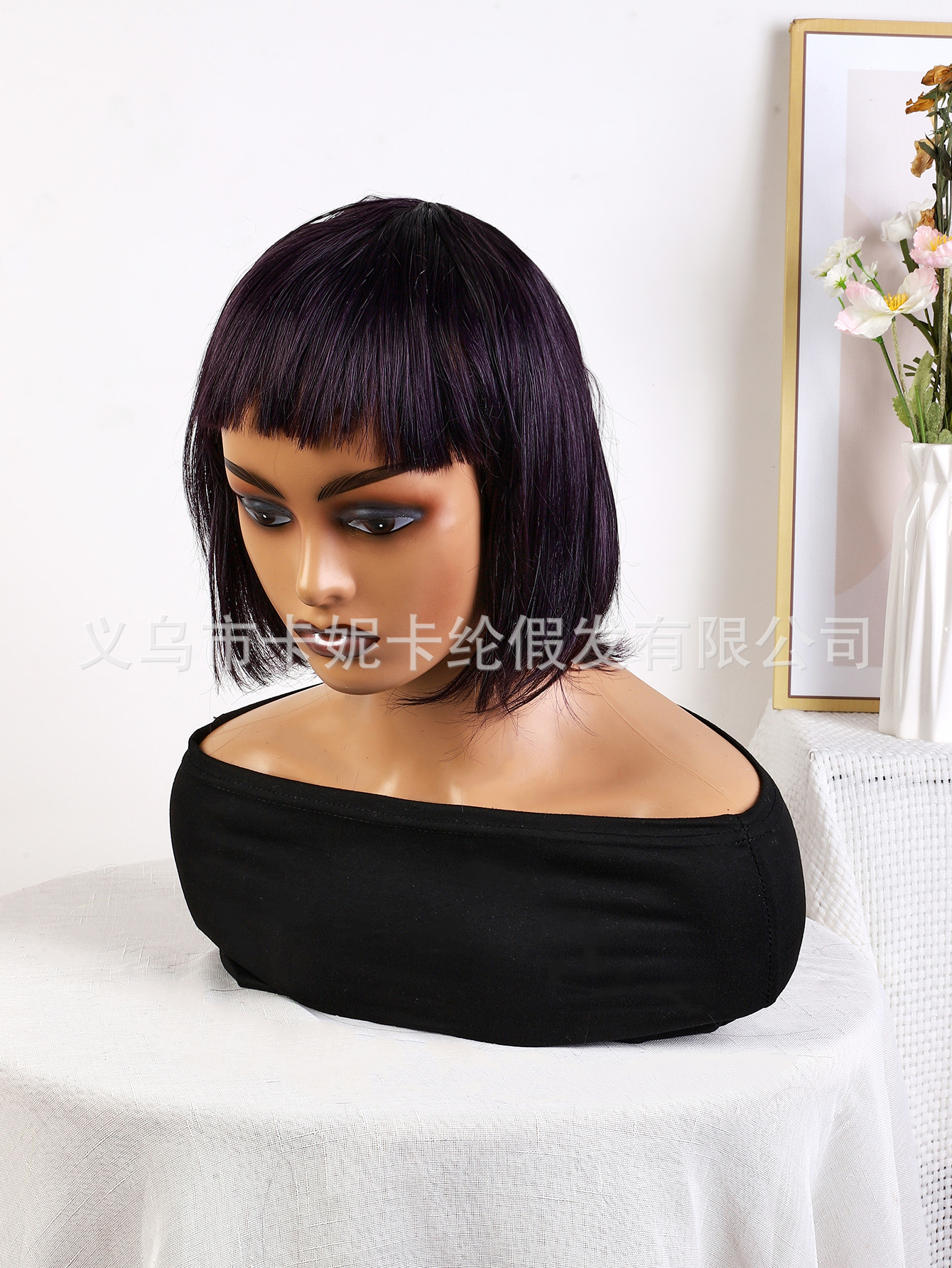 Новая модель wholesale wigs для темноволосых студентов с челкой qinch pic 7