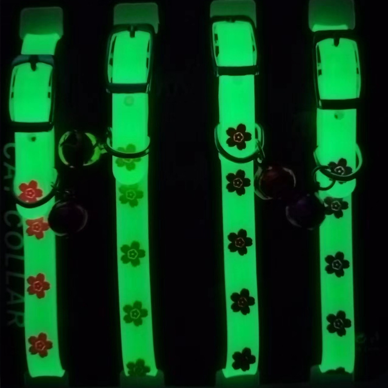 2022 nuevo collar de silicona fluorescente para gatos cachorros collar luminoso para perros cadena de gato luminoso pic 13