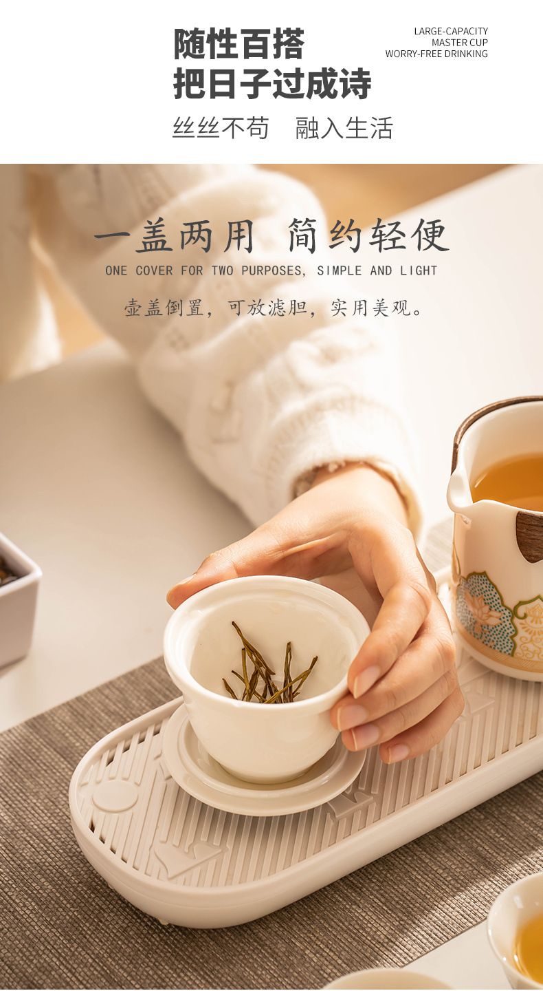 Travel Kung Fu tea set, portable storage bag, outdoor business trip camping, quick guest cup, teapot and tea drinking equipment pic 11