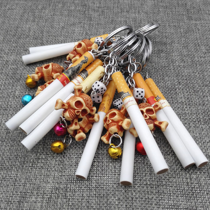 A1221 Cigarette Smoker Keychain, Keychain Ring, Key Chain, Creative Accessories, Bag Pendant, Yiwu 2-yuan Store, 2-yuan store pic 2