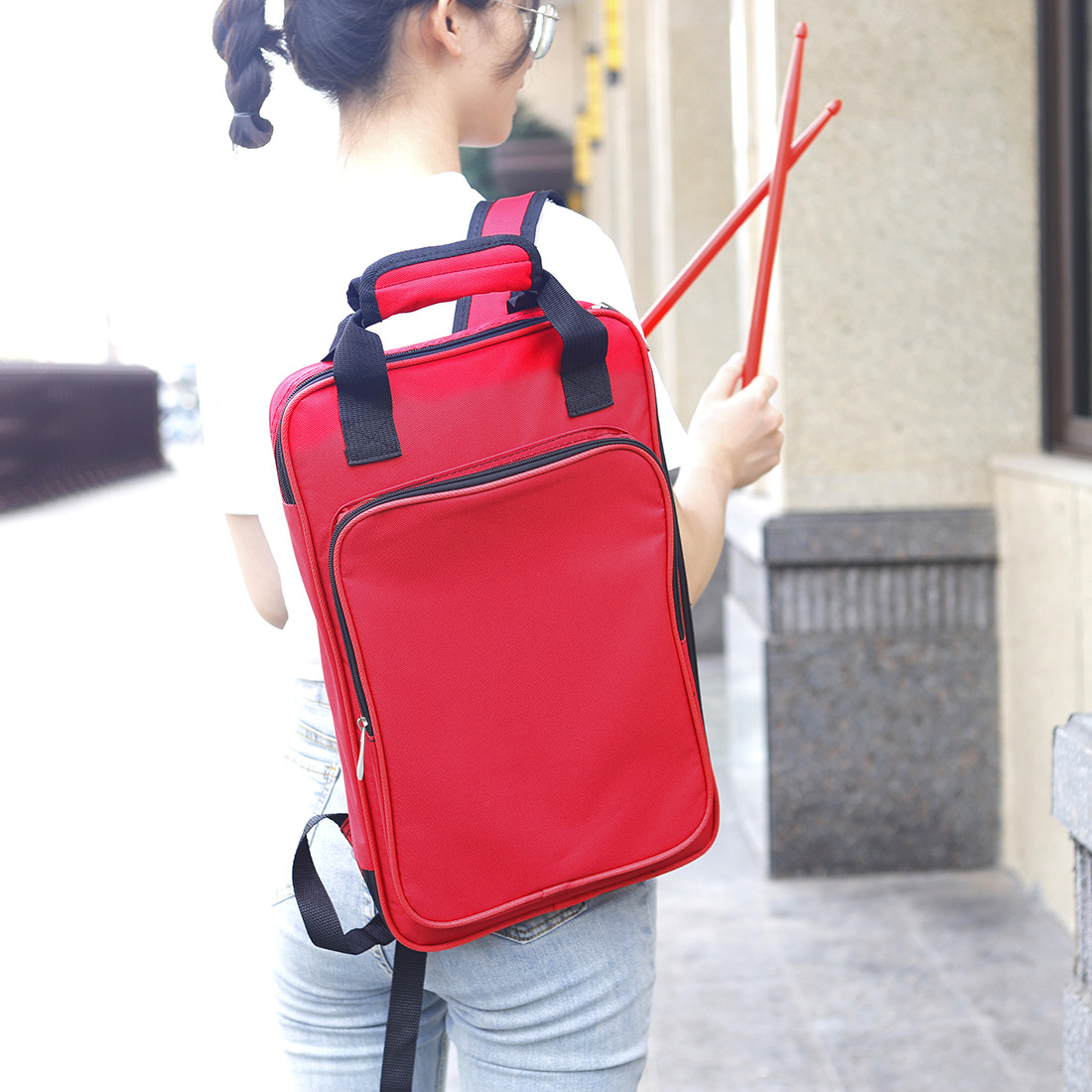 Drum kit double-shoulder drumstick special waterproof bag, portable multi-functional bag, cotton drumstick bag, wholesale of Musical Instruments pic 12