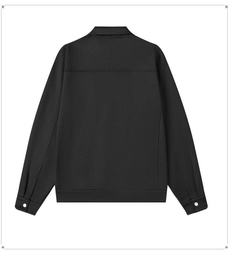 Autumn and winter solid-color lapel jacket for men, a casual and trendy brand cardigan with zipper knitted workwear jacket for handsome men pic 12