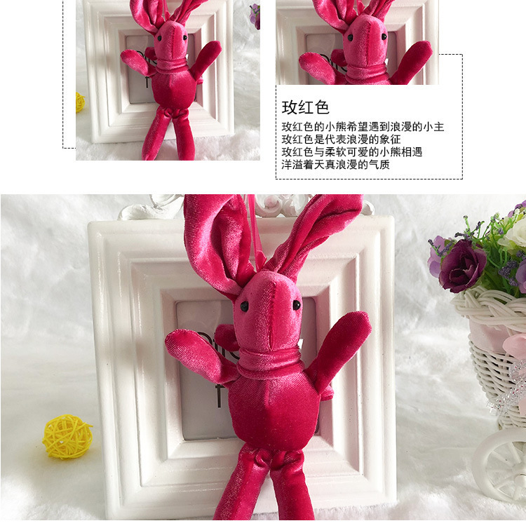 Wholesale of Korean plush Internet celebrity wish rabbit pendants, eternal flower bouquets, rabbit backpacks, keys, plush toys and accessories pic 20