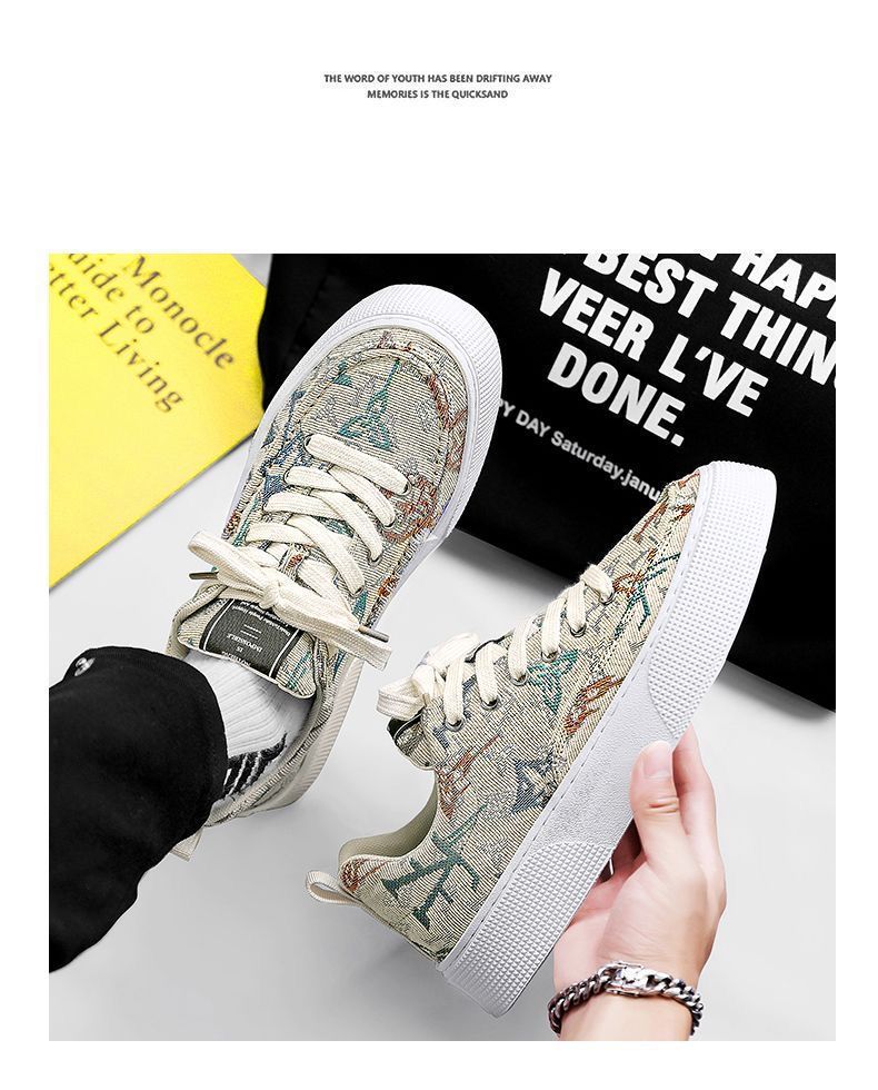 男鞋春季2024新款透气帆布鞋潮流百搭平底老北京布鞋平底防滑板鞋详情8