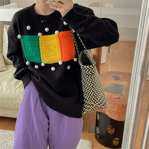 绵羊绒polo领毛衣开衫女秋冬外搭设计感小众慵懒针织开衫外套详情10