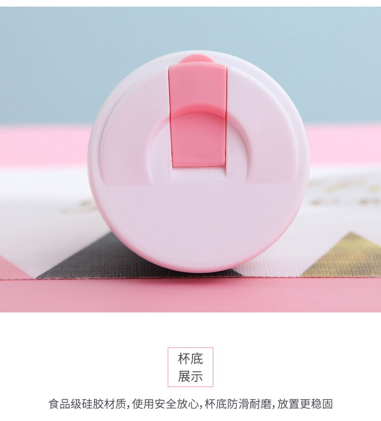 INS网红可折叠压缩硅胶水杯带吸管牛奶咖啡杯便携运动水杯便携详情10