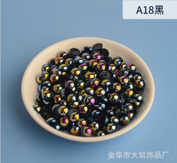 AB Water Lily, AB semi-circular pearl, mobile beauty, AB semi-circular pearl, diy nail art, pearl accessories, flat bottom pic 13