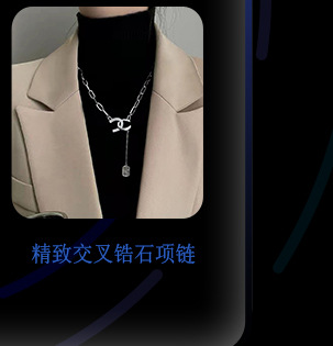 European and American style heart-shaped necklace, versatile for women, niche design, hot girl ins style, titanium steel, non-fading, high-end collarbone chain pic 6