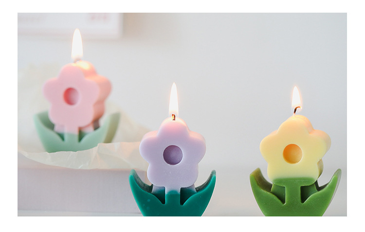 Flower scented candles Creative home decoration flower candles Scented candles electronic candles candles pic 10