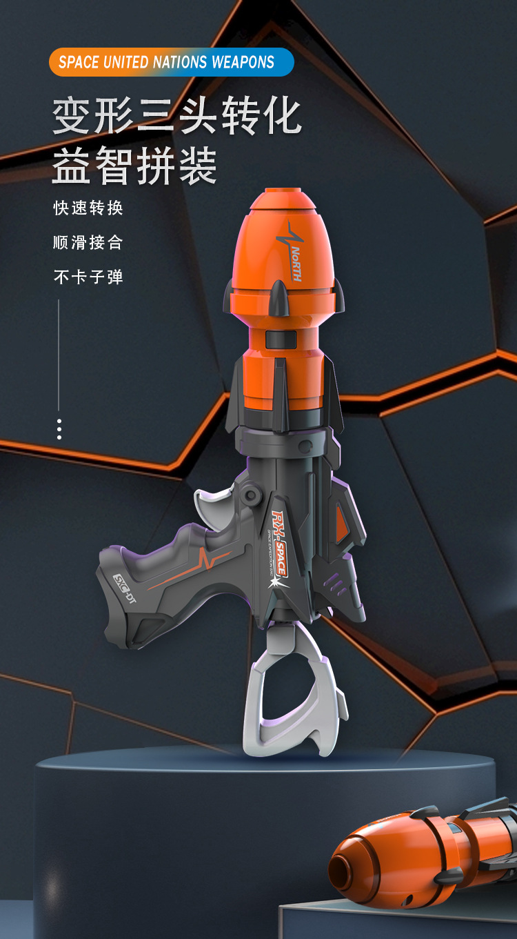 东发软弹枪玩具套装儿童手动拉栓软弹枪EVA可变身玩具枪3-6岁详情1