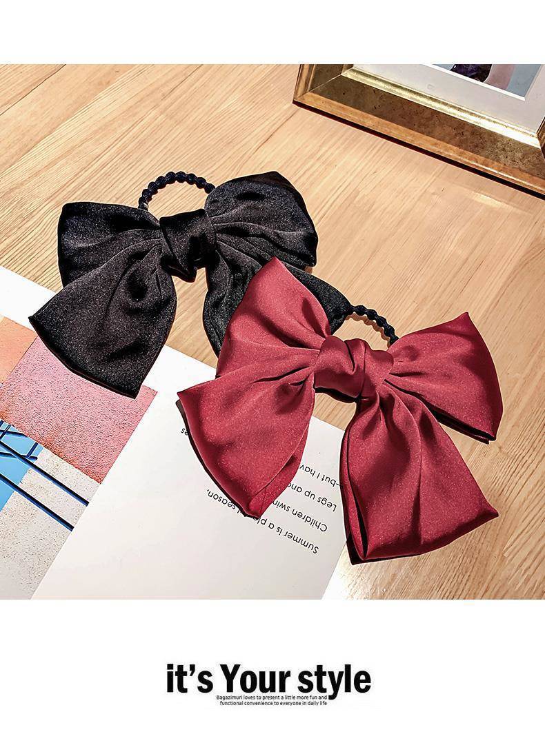 ins Korean-style large bow hair accessory, jk hair clip, fabric at the back of the head, Japanese-style school spring hair clip, hair rope and hairpin pic 5
