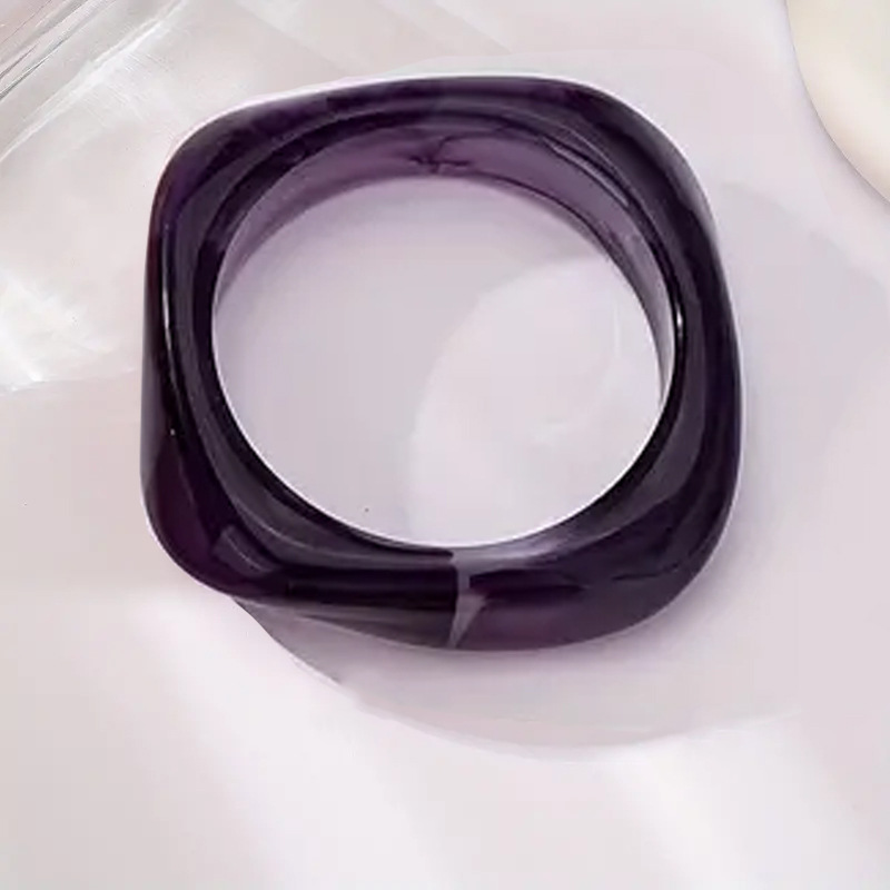欧美跨境彩色方形不规则亚克力手镯夸张个性百搭哥特式饰品详情8
