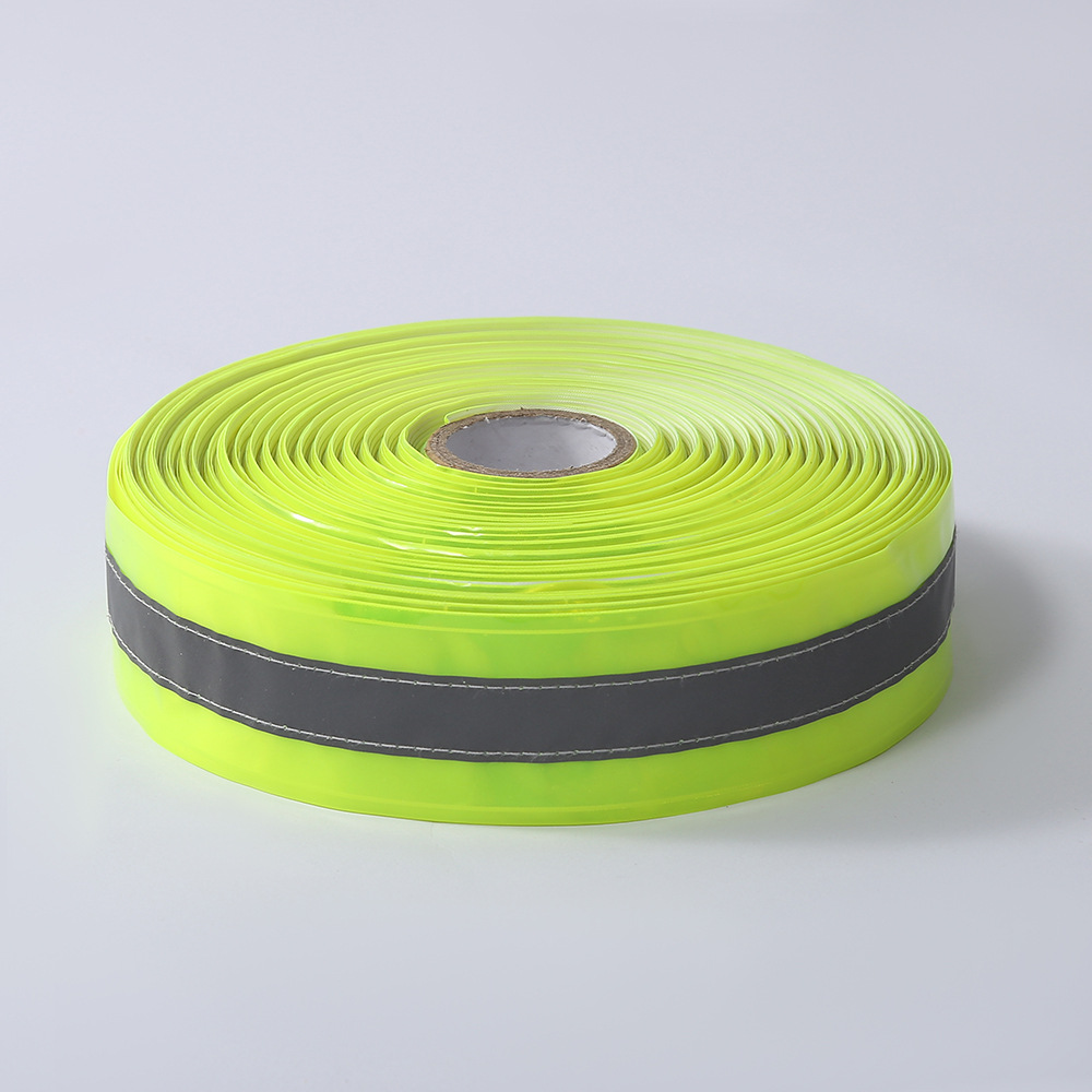 厂家直供荧光绿警示织带交通出行反光背心制作材料涤纶织带批发详情4