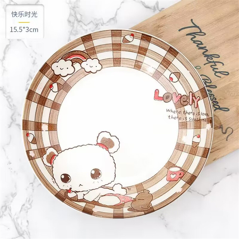 6.25-inch ceramic plates, first-grade round plates, ceramic fruit plates, bowls, plates, rice plates, tableware, vegetable basins, Yiwu products pic 46