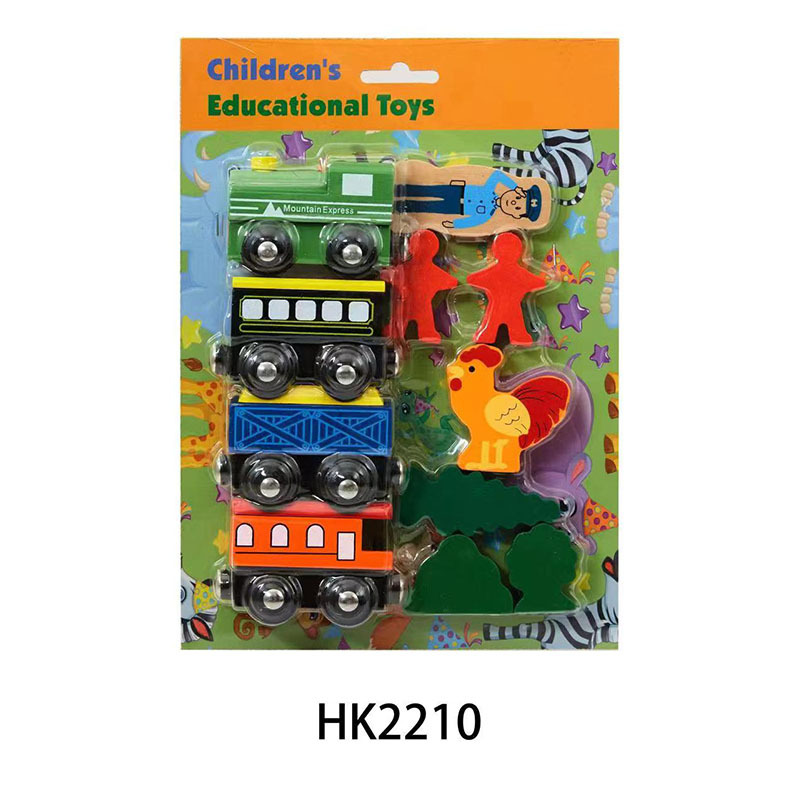 儿童益智科教实木磁性火车 木制交通标志牌马路标识牌仿真汽车详情3