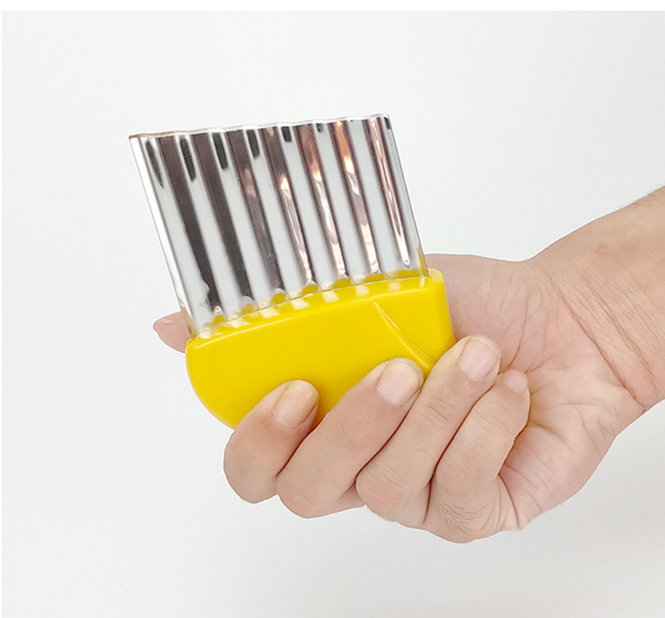 Factory wholesale stainless steel potato cutter, French fries cutter, potato wavy knife, kitchen small tools, wavy knife pic 9