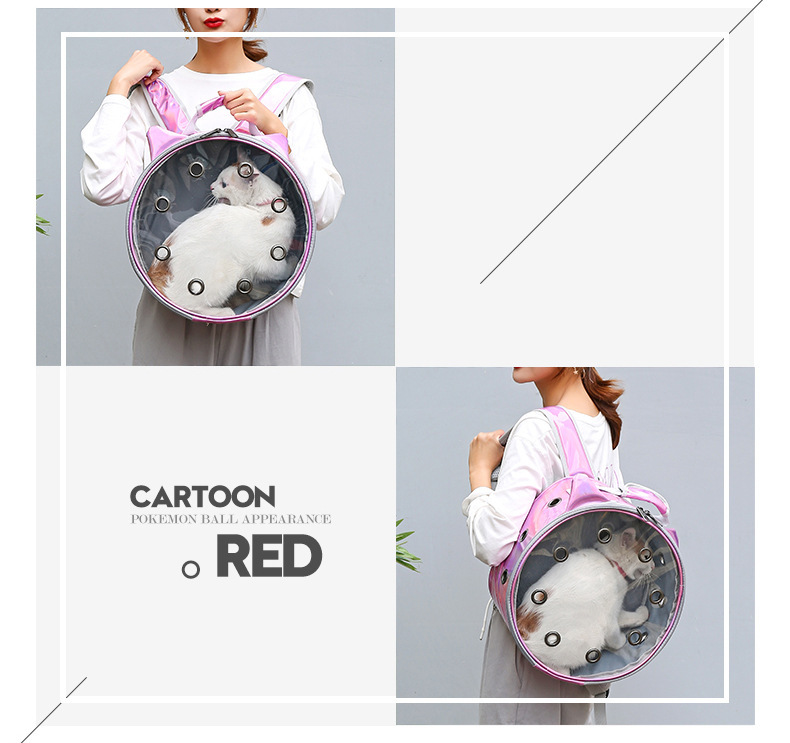 Transparent portable cat bag for going out, hamster bag for pets to take away, backpack for carrying, breathable schoolbag, space capsule cat bag pic 10
