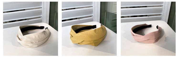 韩版网红头饰少女韩国简约甜美百搭宽边布艺交叉发箍头箍压发外出详情9