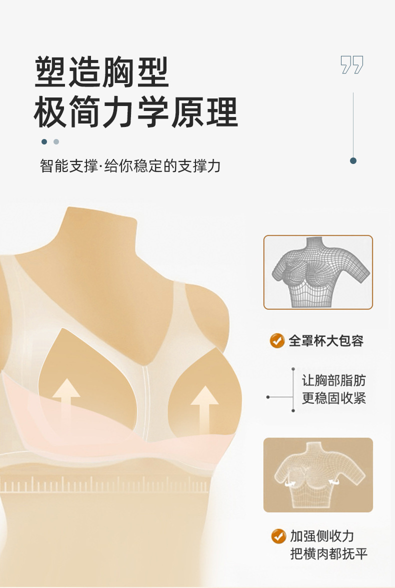 加工定制无钢圈背心式软支撑无痕内衣女小胸聚拢文胸收副乳防下垂详情25