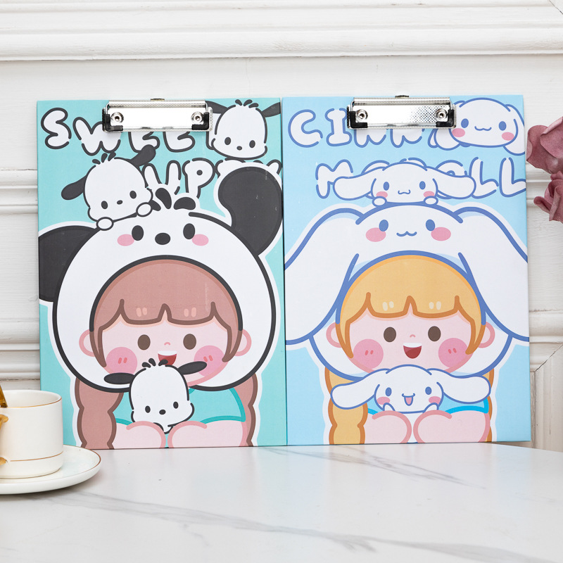 可爱小清新少女学生a4纸质板夹小女孩写字专用垫板试卷资料收纳夹详情10