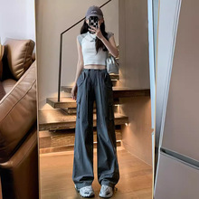 山本裤女夏季2024新款垂感日系褶皱慵懒风休闲裤宽松高腰阔腿裤子详情21