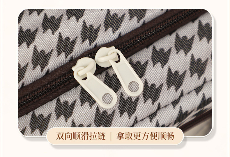 新品千鸟格收纳箱布艺衣物收纳牛津布收纳箱批发衣柜收纳百纳箱子详情18