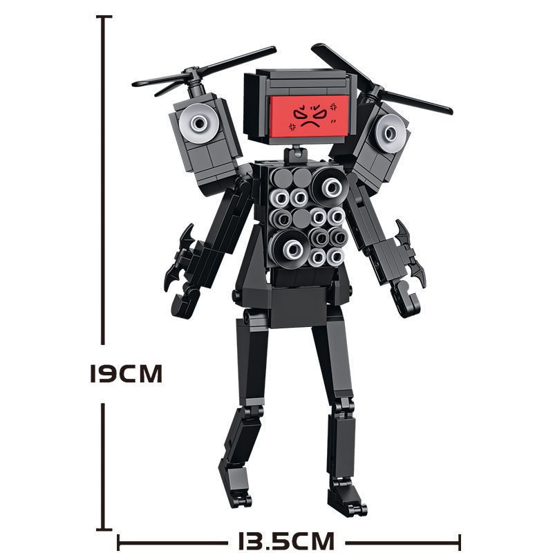 Cross-border compatible lego parodia toilet hombre VS monitor hombre pequeño granular robot puzzle montajes chicos regalos pic 10