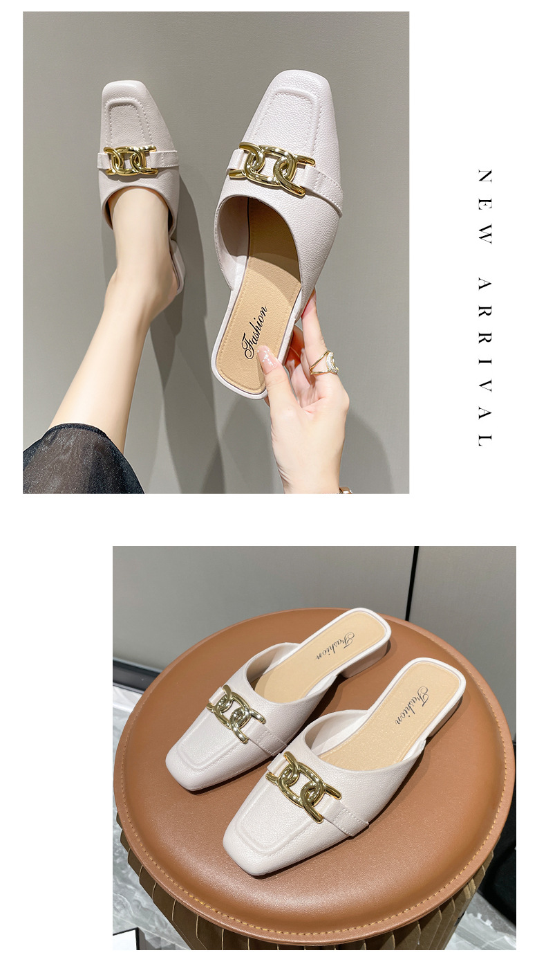 包头鞋女款时尚夏季外穿家用平底包头鞋休闲女士室外凉鞋详情15