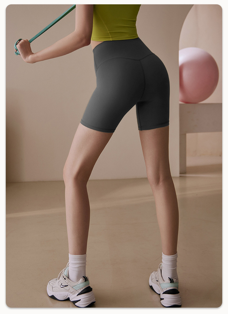lulu sports shorts for women wholesale summer running sports anti-exposure base high-elasticity tight yoga three-inch pants for women pic 12