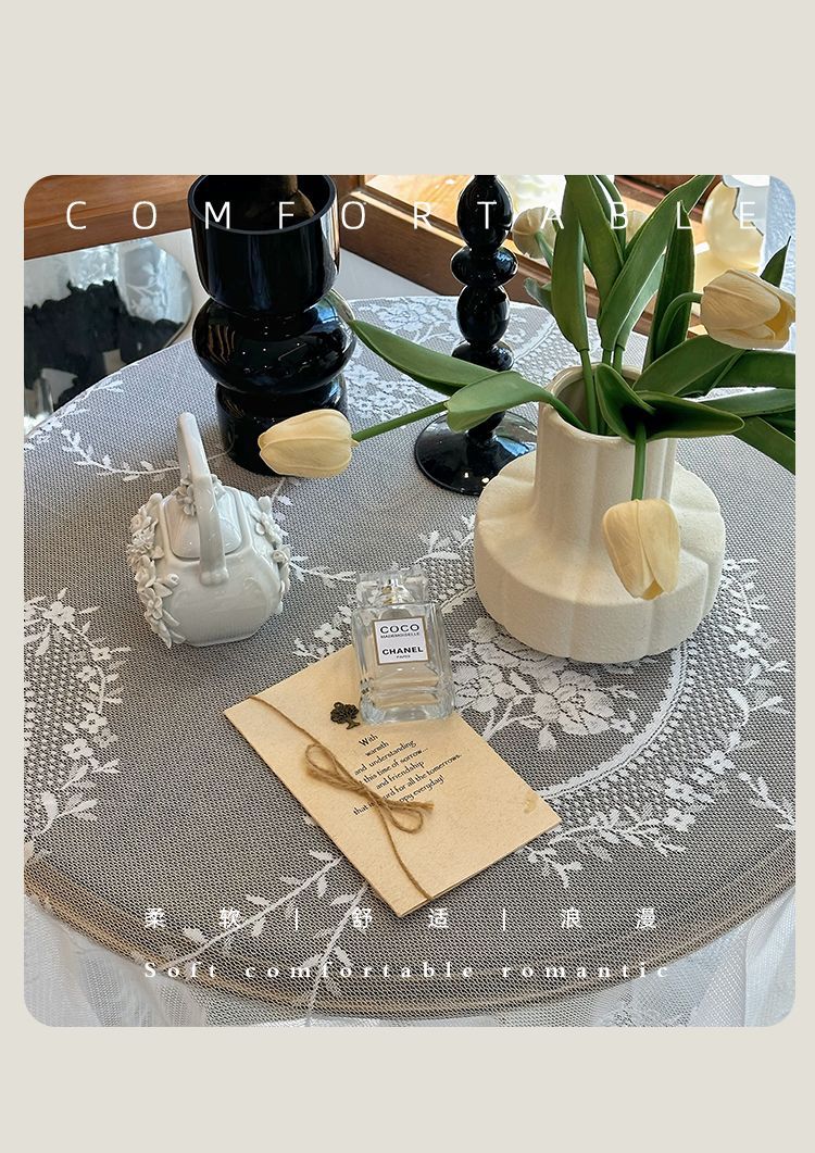 Amazon lace French court tablecloth with ruffled edge patchwork, cross-border retro high-end new tablecloth on Xiaohongshu pic 14