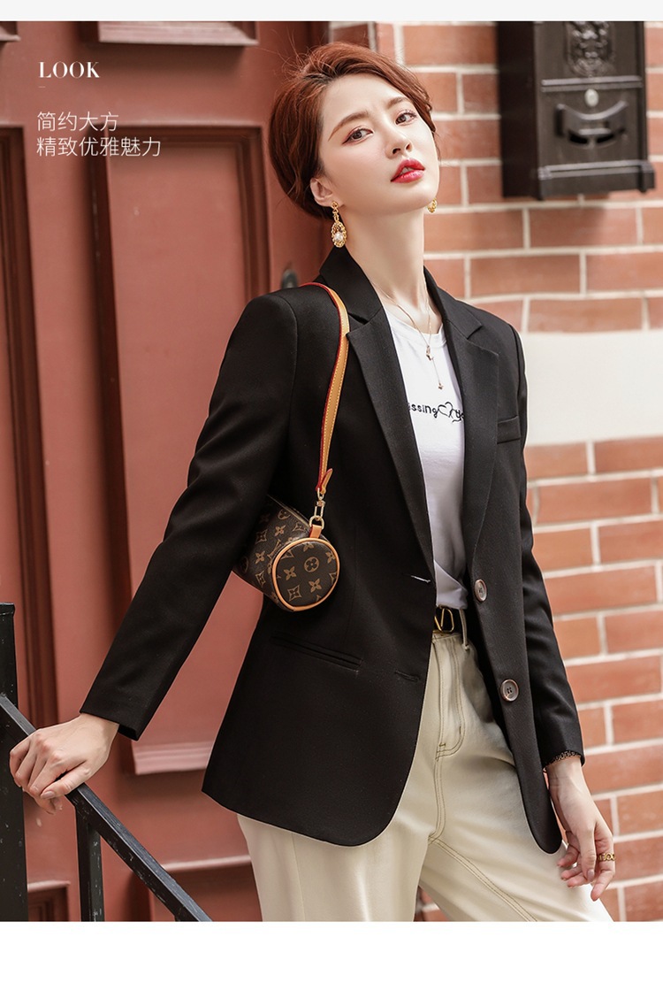 2022年秋季新款韩版时尚气质小西装女式职业装长袖西服外套女修身详情4