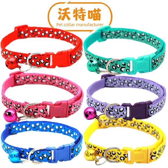 宠物贴布项圈狗狗猫咪项圈单脚印爪印铃铛项圈猫扣项圈爆款项圈详情2