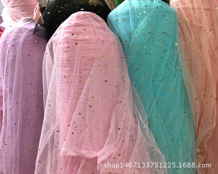 Polyester mesh fabric for clothing, accessories, background shooting, wedding toys, headwear, hair accessories, evening gowns, sequined mesh fabric pic 7