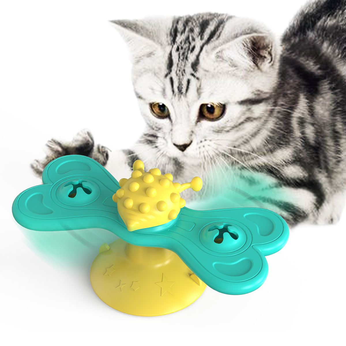 Pet supplies: Cross-border cat-fighting cat toys, mint windmill wheel, cat toys pic 9
