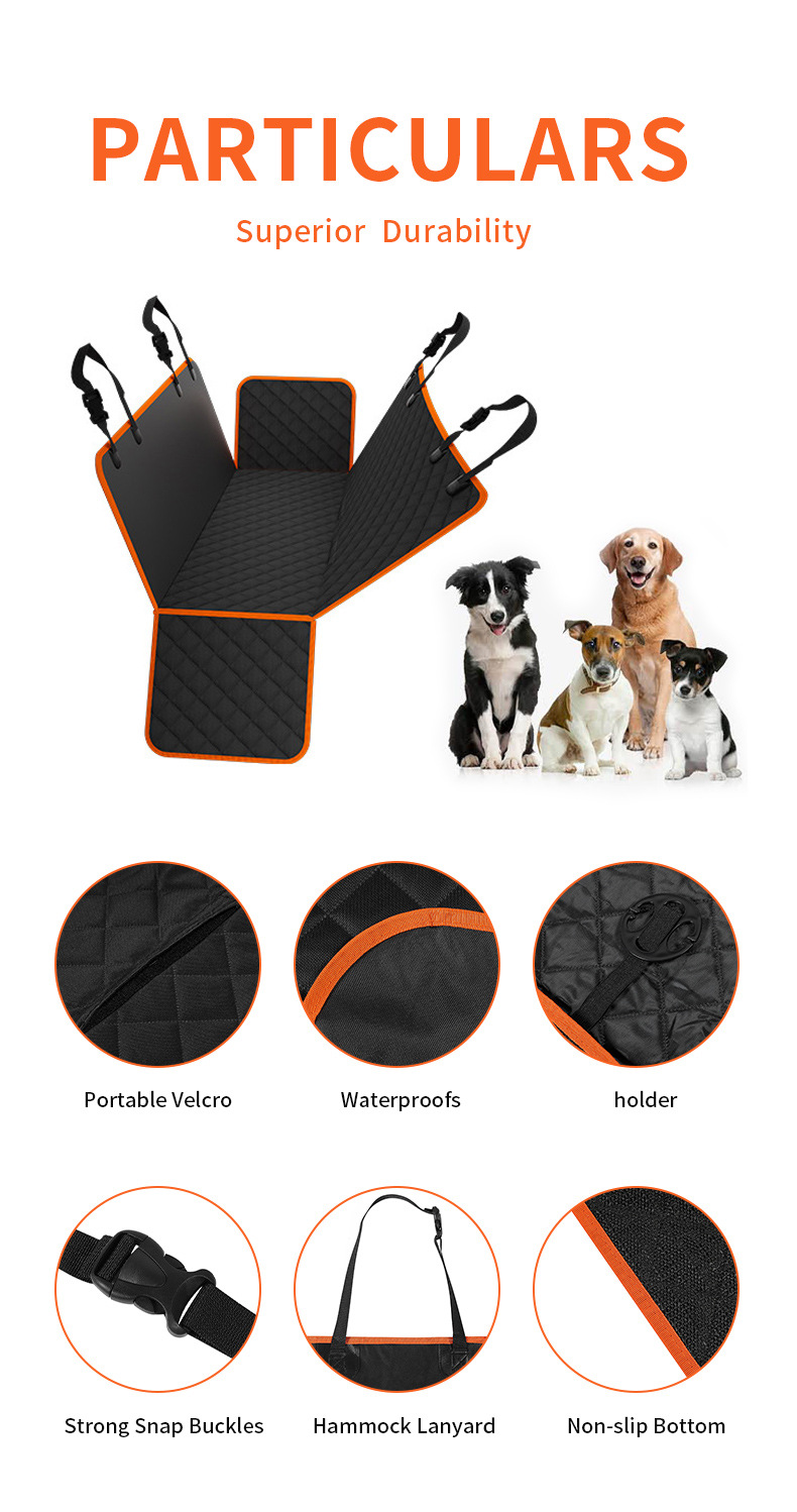 新款跨境狗狗汽车后坐垫宠物车后排防抓防脏宠物垫户外宠物车垫子详情3